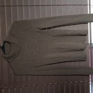Sparkly gold turtle neck